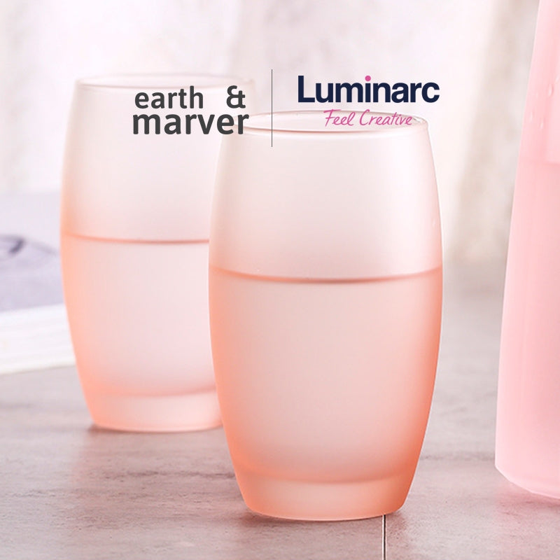 Luminarc Tourner Jug 1L + 2 pcs 350ml glass Frost Pink Box Set